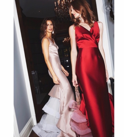 Sachin + Babi Chesterton Gown Cherry Red - Picture 3 of 13